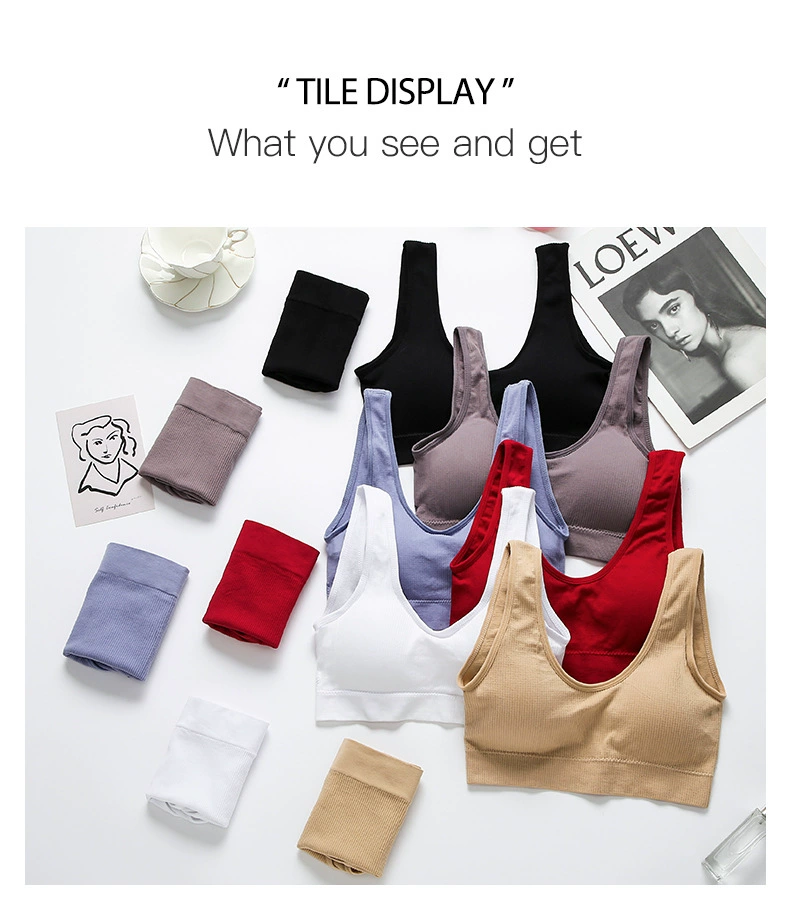 sexy bra panty Seamless Wireless Women Bra Set Female Panties Underwear Set Basic Crop Tops Push Up Sports Lingerie Briefs Intimate New red bra set