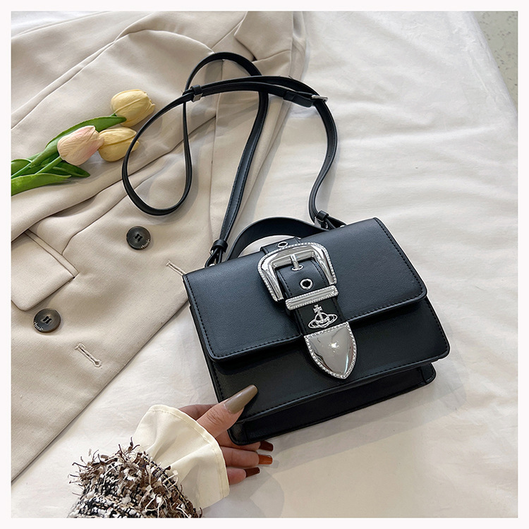 2023 Solid color belt decoration small square temperament women's new fashionable and popular shoulder casual Korean_voghion.com
