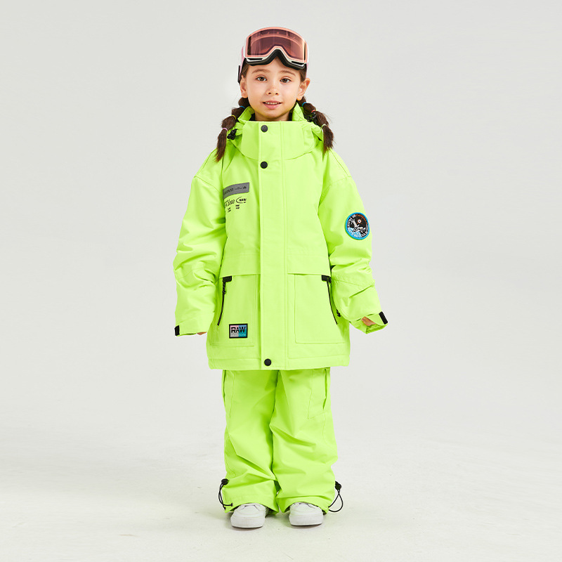儿童滑雪服男女童防风加厚户外冬季防水滑雪服套装工厂直发可定Z