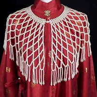 Hanfu Ming с кисточками облачные плечи древний стиль агат жемчуг облачные плечи свадебное платье чонсам платок оптом
