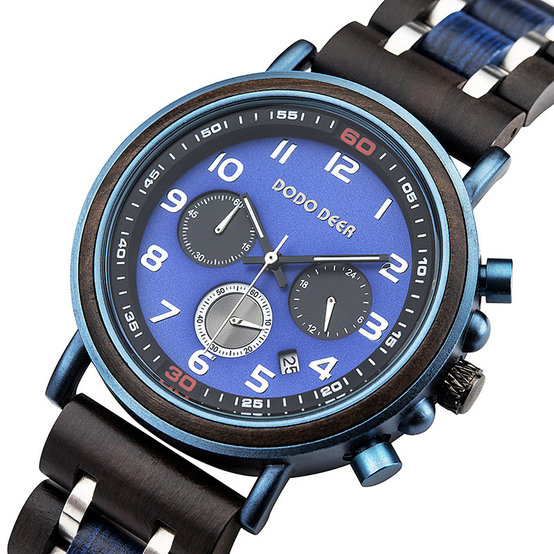 DODO DEER factory direct e-commerce for men's multifunctional wood watch WOOD WATCH customization