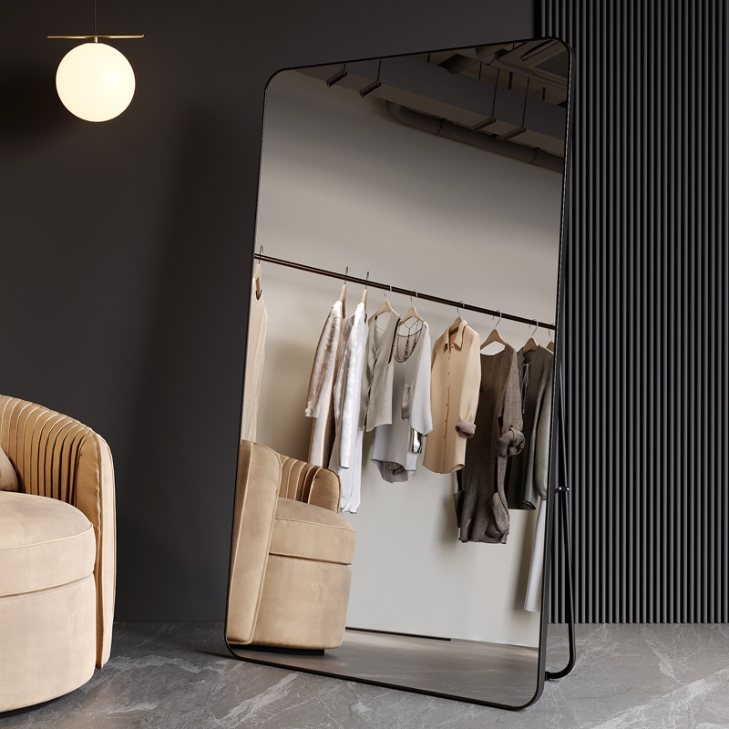 Espejo de vestir, espejo de cuerpo entero, espejo de suelo doméstico, espejo de prueba, espejo de belleza, espejo grande para la tienda de ropa de niñas.