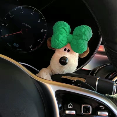 Turn Signal, Car ornaments - 12cm-green-bow-huibao-chief-dog