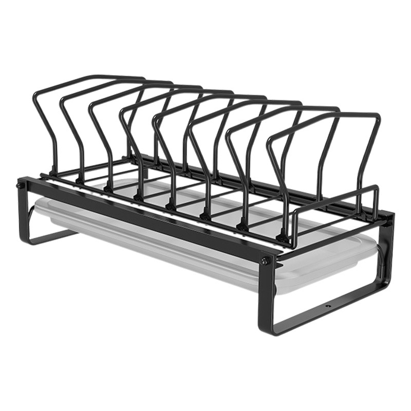 Plato de cocina rack de almacenamiento gabinete Plato de drenaje rack de una sola capa fregadero extraíble estante de almacenamiento apilable