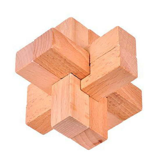 Wooden primary school students over 6 years old adult mortise and tenon building blocks educational toys Luban lock Kong Ming lock full set Wholesale