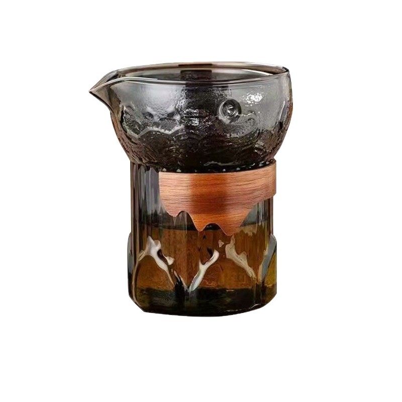 高颜值旋转公道杯小青柑专用泡茶壶玻璃孔过滤茶水分离冲泡器|undefined