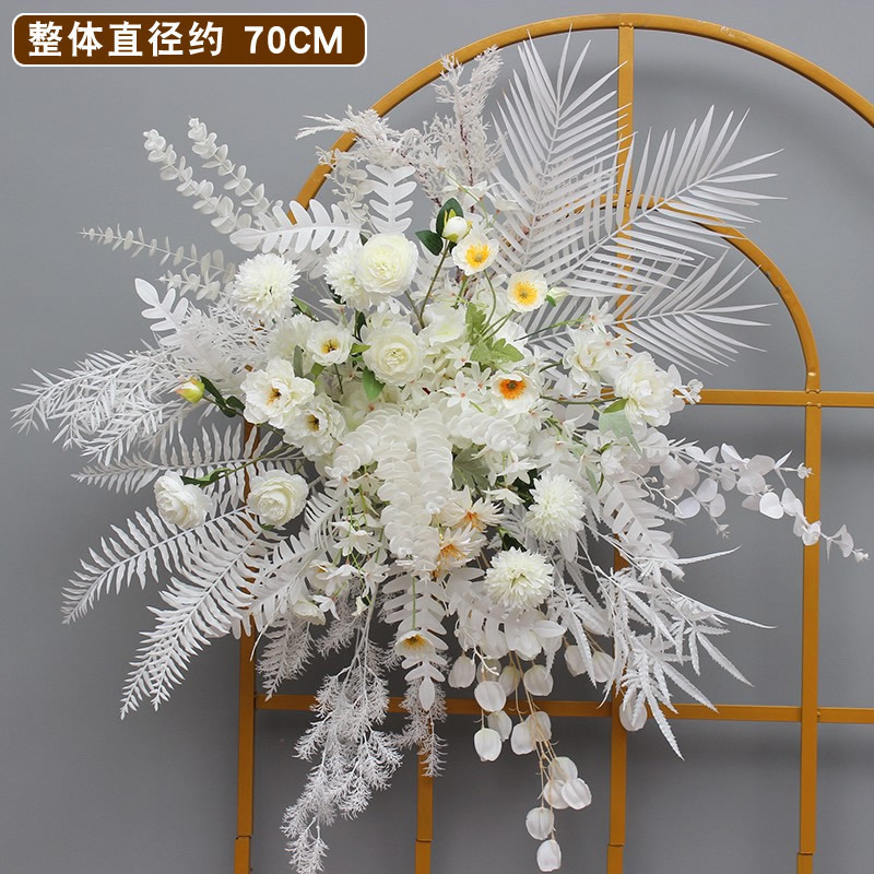 新款婚庆大款地排花绢花成品装饰尤加利花排台路引婚礼花艺|undefined
