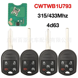 Ford 4 düyməli 5 düyməli pult avtomobil açarı Cwtwb1U793 315/433Mhz Id63 çip