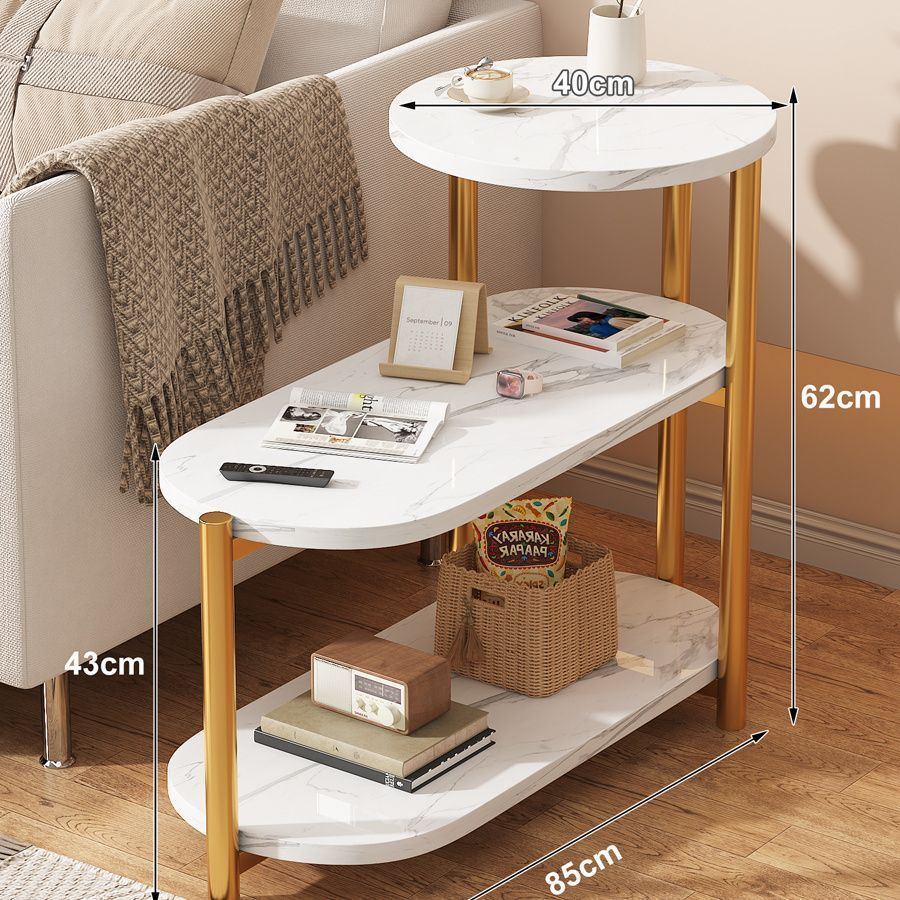 [골드 프레임 큰] 화이트 스톤 패턴