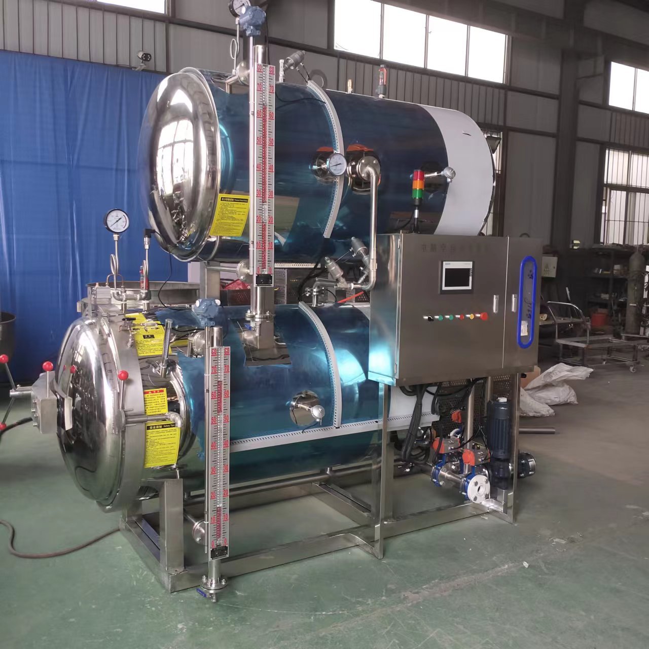 厂销推荐不锈钢蒸汽杀菌釜 不锈钢水浴灭菌东北粘玉米双层杀菌锅