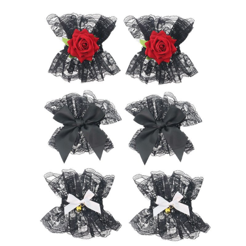 Chica de moda dulce y linda funda de muñeca de encaje lazo cadena de manga de mano pulsera Lolita funda de manga de mano para vestir