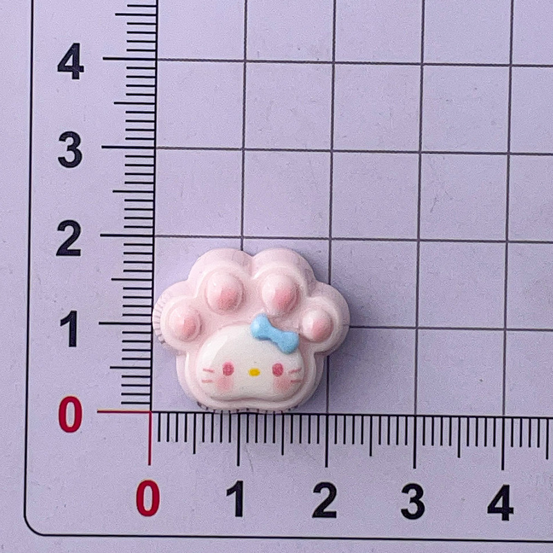 Brillante gato garra DIY accesorios de resina adyacentes de goma crema caja de teléfono móvil pinzas de pelo manuales adyacentes de cabello nevera botones de zapatos