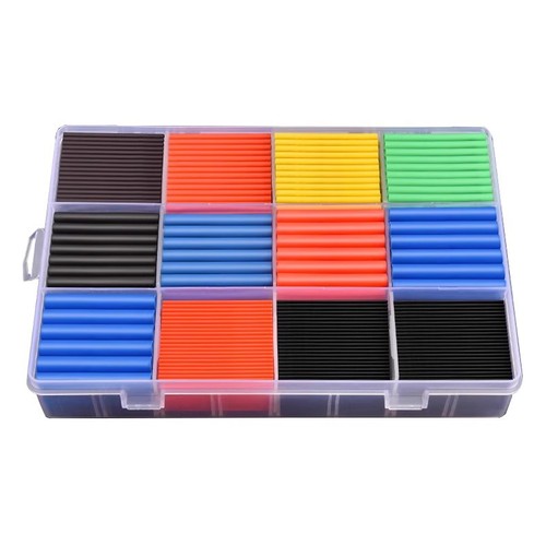 Heat shrink tubing insulated wire soft sleeve protective tube data cable insulation home use shrink colorful sleeve hot melt splicing 3 times