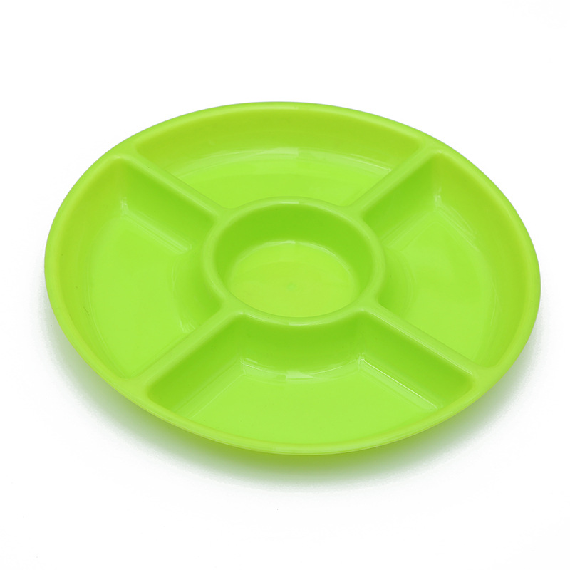 Plato de frutas con 4 compartimentos, estilo moderno