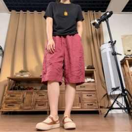 大码女装五分裤短裤女2026年夏季宽松收腰百搭休闲裤子跨境亚马逊