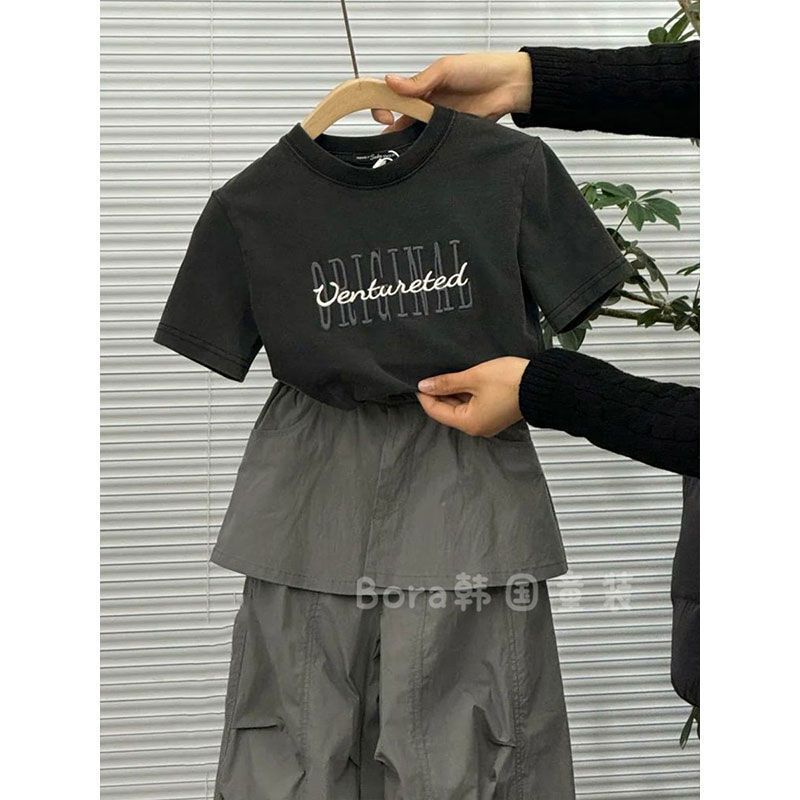 年中クリアランス、男の子と女の子向けの高コストパフォーマンスTシャツ、夏用子供用半袖コットン（返品不可//レビューなし1|undefined