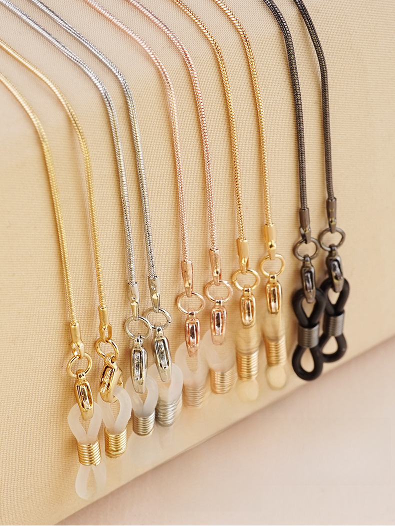 Metal Snake Eyeglass Chain - Light Gold