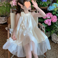 女の子サマードレス 2025 新しいスタイルベビー子供ノースリーブスカート女の子夏のプリンセス