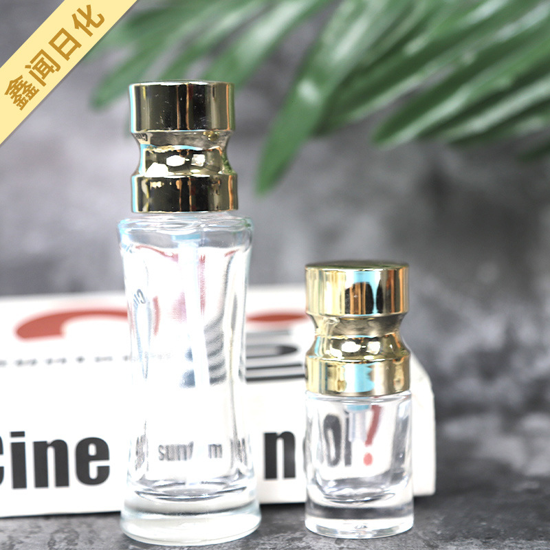 现货批发乳液精油按压瓶盖化妆品玻璃日化包材分装简约风护肤品