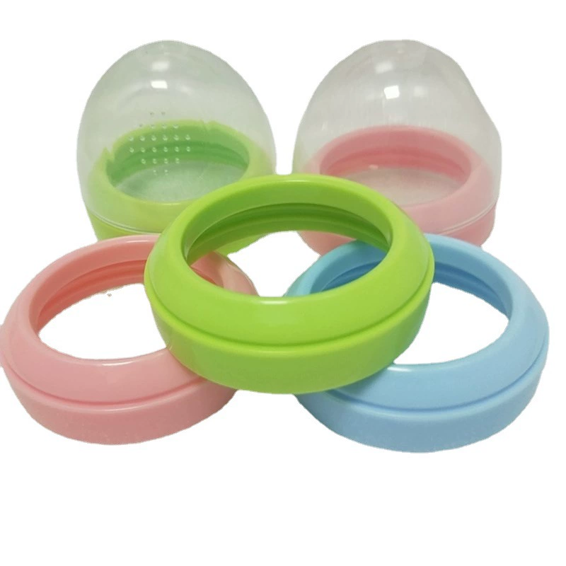 Feeding bottle, two-color handle, dust cover, accessories, 6cm, wide neck