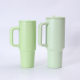 30/40oz car cup with straw nozzle outdoor portable thermos cup with handle large capacity straw ice cup