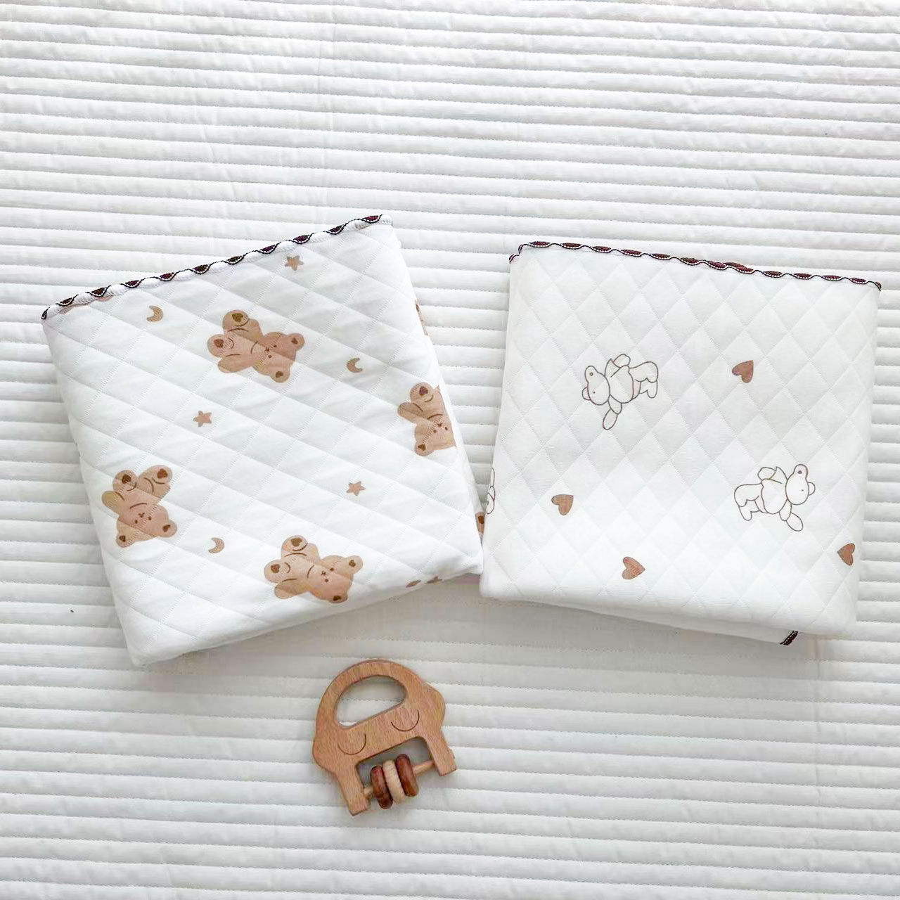 Just out of the production room wrapped baby cotton newborn bag…