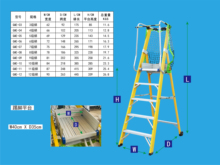 CSF9家用装修玻璃纤维登高工程折叠铝合金扶手围栏电工绝缘阁楼平