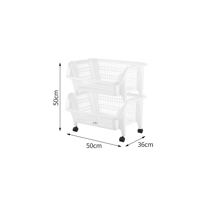 Estante de almacenamiento de cocina oblicuo de múltiples capas piso canasta de almacenamiento de frutas y verduras carro móvil para el hogar canasta de almacenamiento apilable
