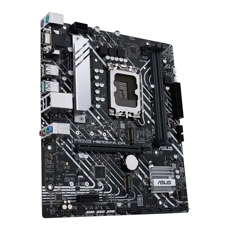 Материнская плата Hua/Shuo Prime H610M-A D4 для игр, подходит для процессора 12-го поколения i5 12400F