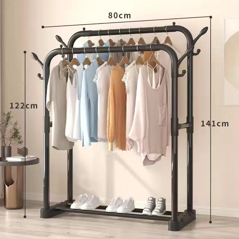 간단한 더블 로드 80CM-블랙