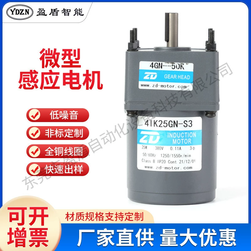 25W380V однофазный трехфазный микроиндукционный двигатель переменного тока промышленный робот сборочная линия оборудования индукционный двигатель
