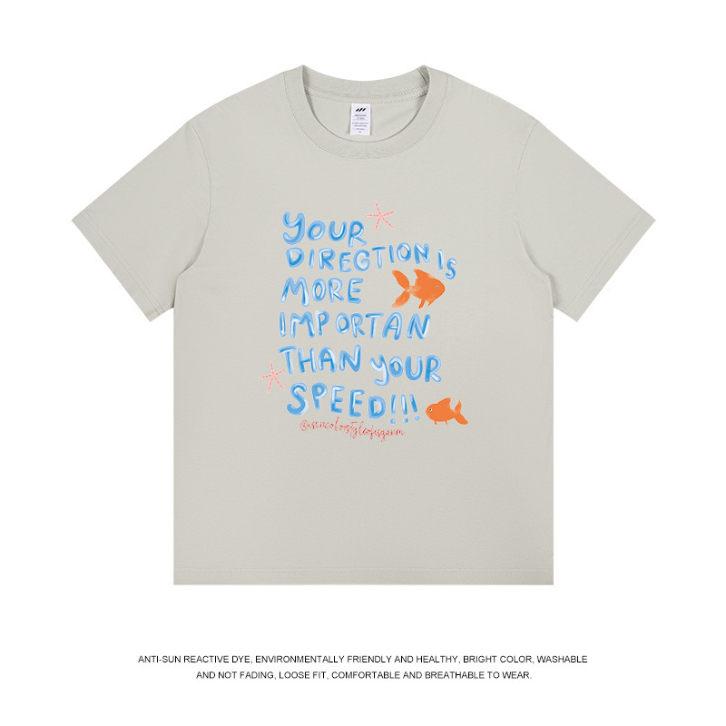 多用途のプリントコットン半袖Tシャツ、男性と女性用、和風の新鮮でカジュアルな夏のデザイン、インス卸売|undefined
