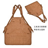 tool apron Shoulder strap overlapping canvas Barista tattoo barbecue gardening Hemming customized cowhide LOGO Nameplate