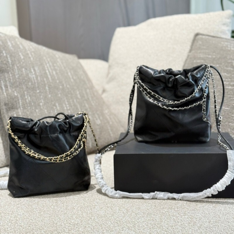 新しい Xiaoxiangfeng 22bag ミニゴミ袋ミニチキンイエローダイヤモンドチェーン本革ポータブルクロスボディレディースバッグ|undefined
