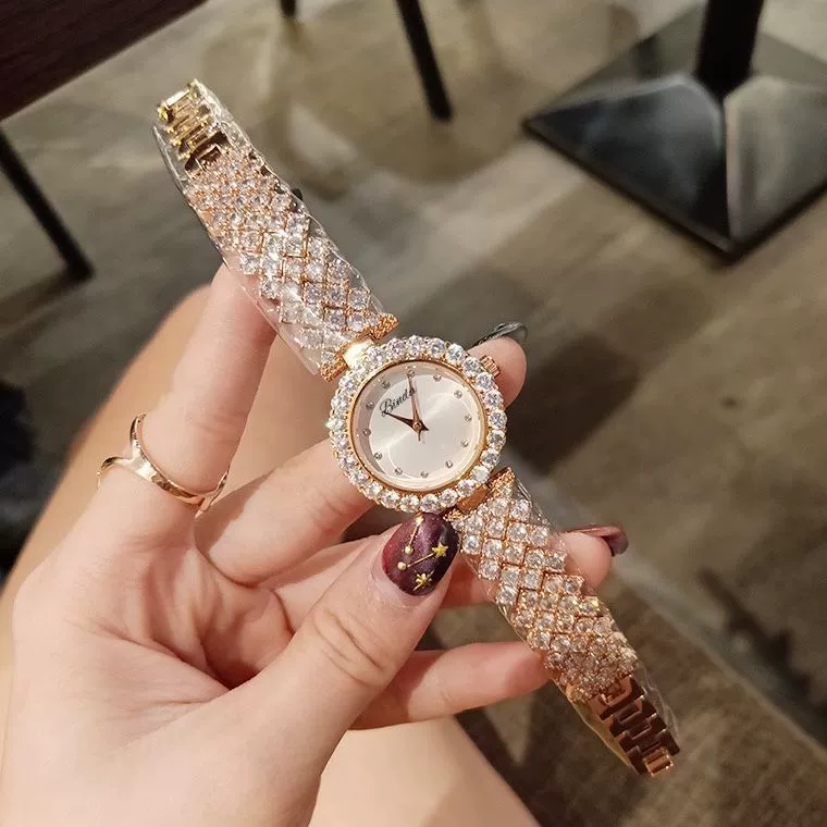 Diamond модные женские часы, водостойкий стальной ремень, браслет, инкрустирован драгоценностями, светлая роскошь стиль