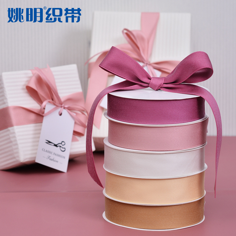 Cinta mate de doble cara cinta de algodón de poliéster 2,5 cm de ancho material de arco regalo embalaje hecho a mano cinta de algodón de poliéster engrosada
