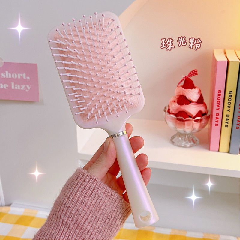 Almohadilla de aire de sirena para mujer, hogar, perlado antiestático, bolsa de aire grande para estudiantes, peine de masaje, peine de bolsa de aire para niñas, peine grande