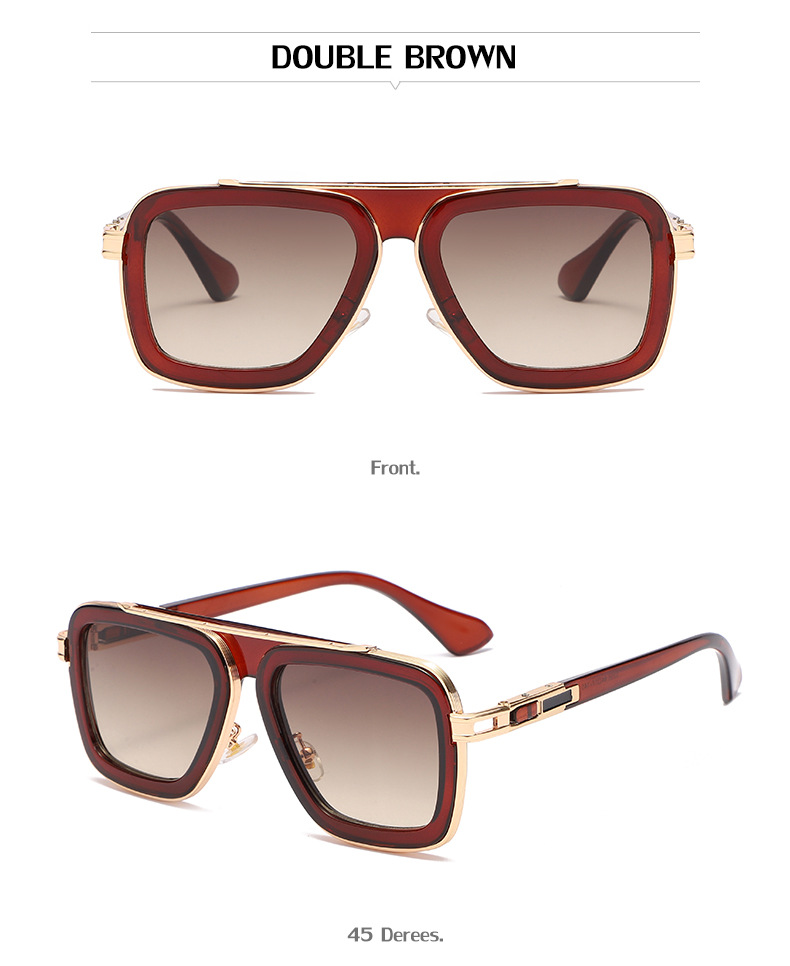 60g Weight Full Frame Glasses Structure Sunglasses Classification PC, UV400 Protection Lens Material Square Glasses Style Travel, Fishing Occasion Solid Color Pattern All Seasons Season Women's Gender Casual, Elegant, Lady Style Grey Color Casual Elegant Lady Solid Color PC UV400 Protection Square Full Frame Men's Sunglasses 21