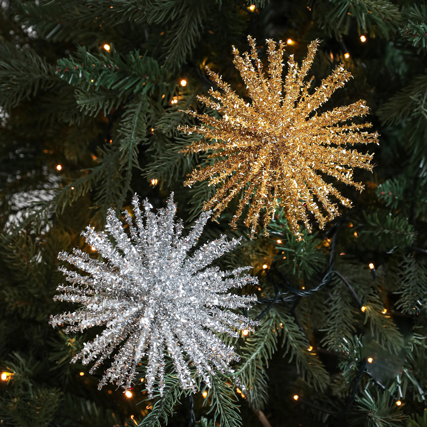 Navidad transfronteriza polvo pegajoso estereoscópico explosivo estrella de color fuegos artificiales polvo flash árbol de Navidad arreglos de flores de vacaciones