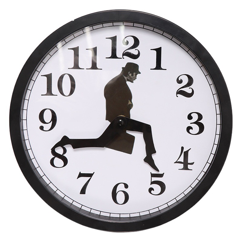 Transfronterizo nuevo silencioso caminar tiempo empresario maletín Reloj de pared de cristal reloj personalizado reloj redondo decorativo