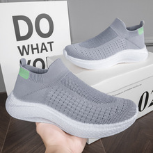 飞织袜子鞋男鞋春秋休闲男女款夏季透气一脚蹬软底跑步鞋运动鞋男