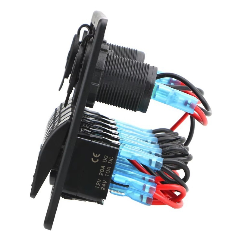Cross-Border Yacht Control Panel Combination 6+3 Rv Modified Boat-Type Switch Panel USB Charger Voltage