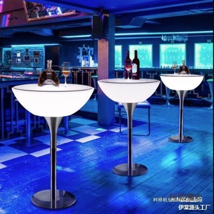 Bar Tables and Chairs, Bar Luminous High Table, Round Bar Table, Coffee Table, Outdoor Party Ktv Round Table, Metabo