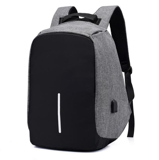 Mochila de negocios multifuncional de gran capacidad, casual, unisex, con puerto USB para carga, ideal para viajes al aire libre.