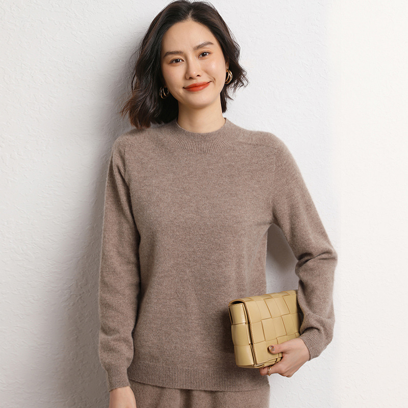 羊绒打底衫女装定制高档时尚毛衣女上衣套头衫针织衫欧美毛衣加工