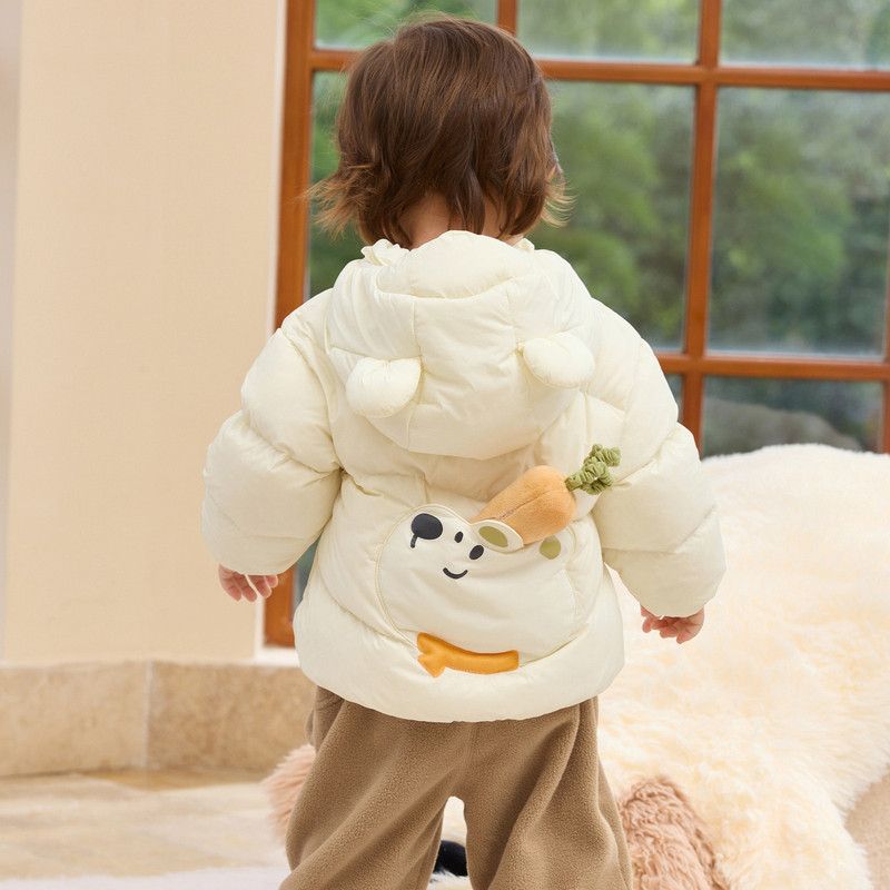 Children's down Jacket for Girls, Lightweight Winter Coat for Boys, Baby Outerwear, 2026 New Style, Cute Design, White Duck Down, Trendy