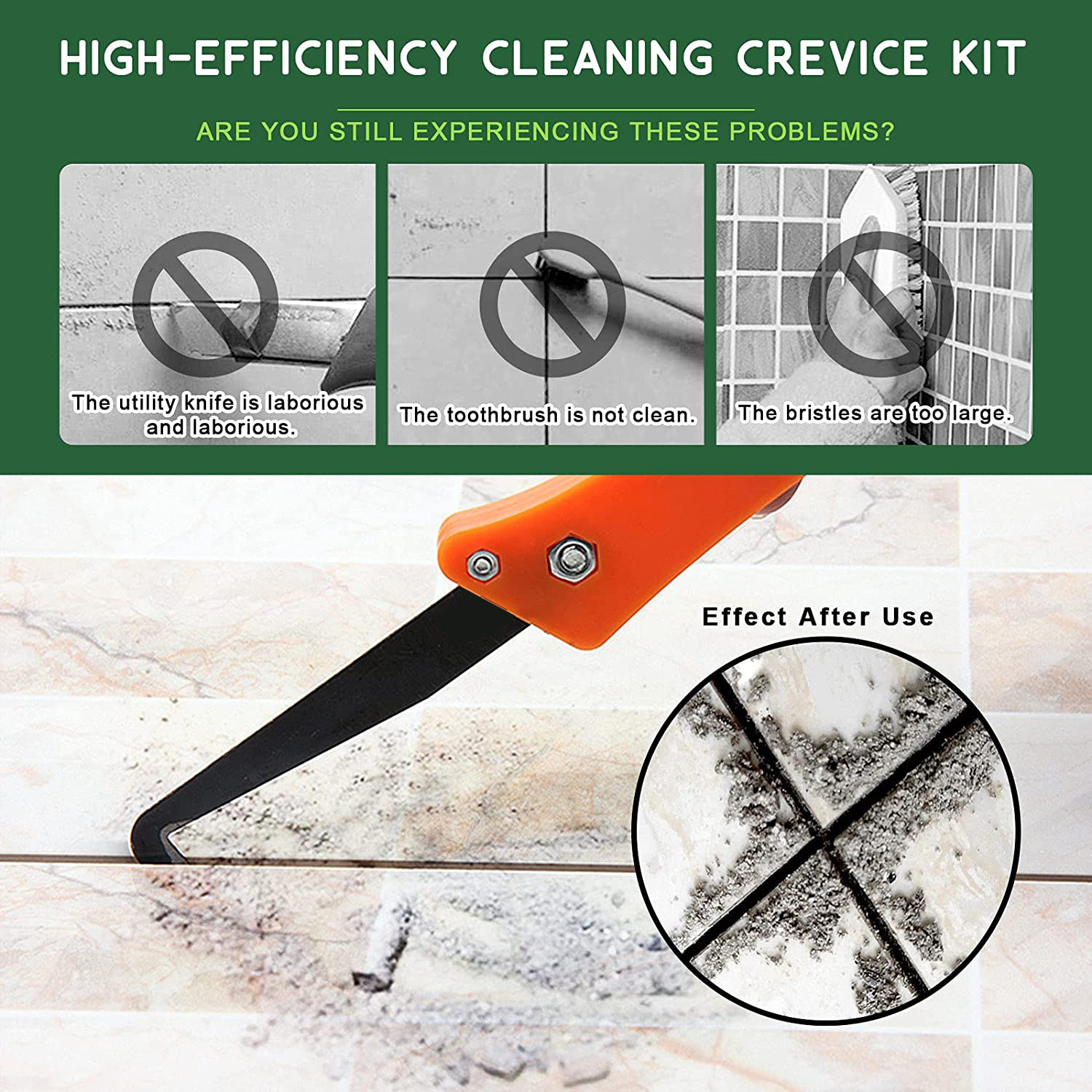 22-pieza herramienta de eliminación de lechada Cuchillo de sierra lechada mano Sierra azulejo conjunto cepillo de limpieza calafateo borde belleza costura herramienta