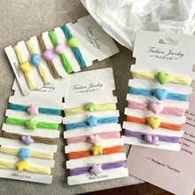 新款儿童糖果星星爱心皮筋女童丸子头发绳高弹力发圈小女孩不伤发