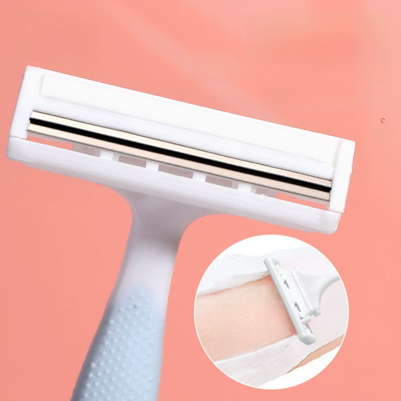 LMLTOP non-sensitive T-shaped rake knife, leg hair knife, armpit hair knife, 2-pack stainless steel blade shaving knife A0910