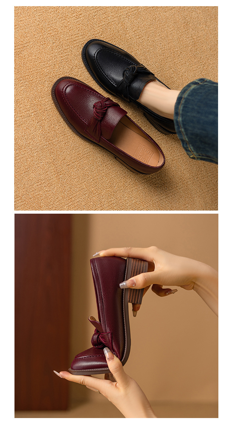 ライオンズ ぺちゃこ CHIKO Mikelena Round Toe Block Heels Loafers Shoes